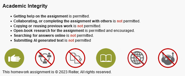 Example AI policy statements for individual assignments